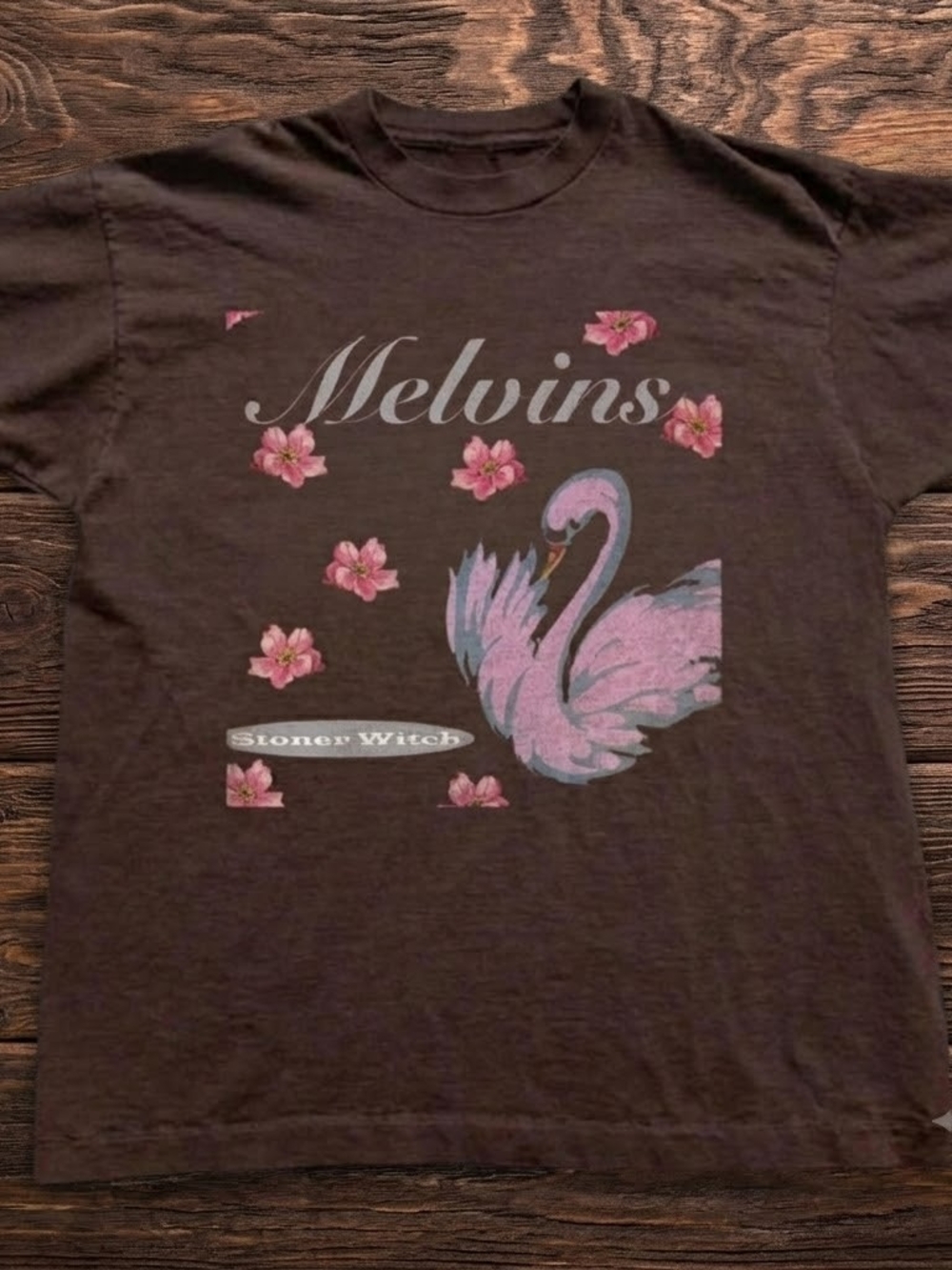 Melvins flower swan brown t-shirt